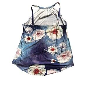 Loveu.Dear Sleeveless Top Women’s Size Small Floral Blue Tank Top Used